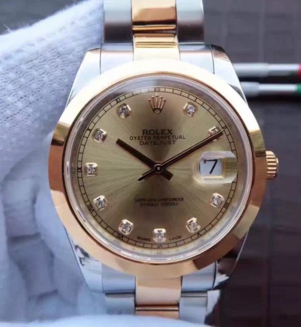 Rolex DateJust 41mm 126331 Noob RG Wrapped RG Dial Diamonds Markers SS/RG Jubilee Bracelet A3235